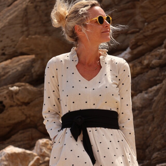 Quintessence - Ceinture Anita  - viscose noire