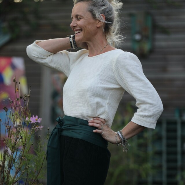 Quintessence - Ceinture Anita - viscose vert anglais