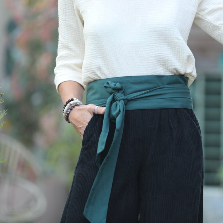 ceinture anita viscose vert anglais 913415 Quintessence - Ceinture Anita - viscose vert anglais