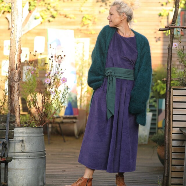 Quintessence - Ceinture Anita  - viscose/lin vert colvert (assortie à Paco)