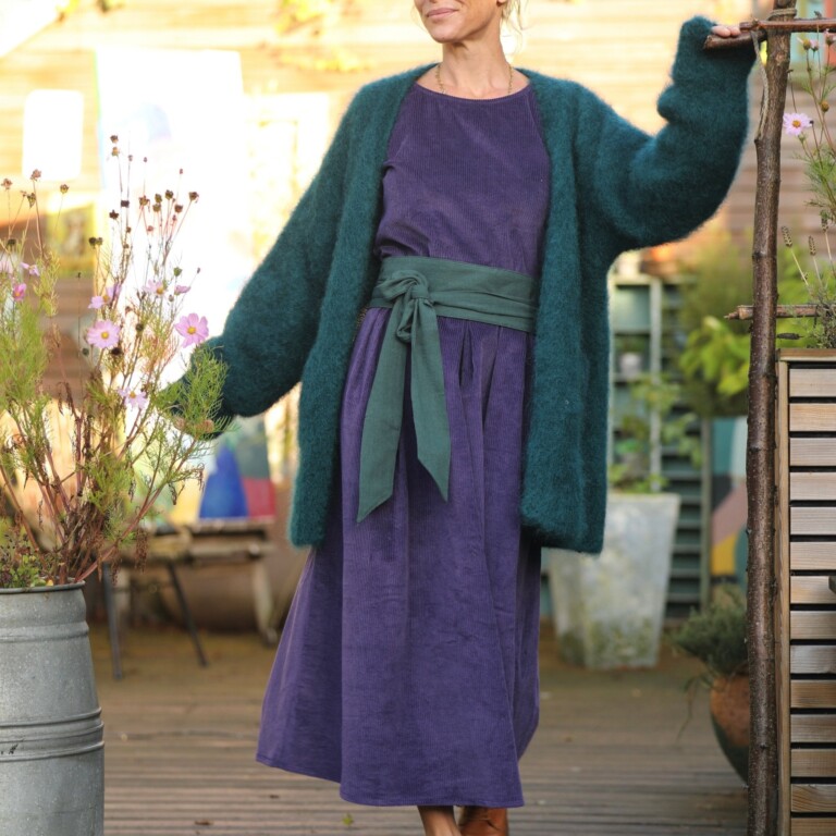 Quintessence - Ceinture Anita  - viscose/lin vert anglais