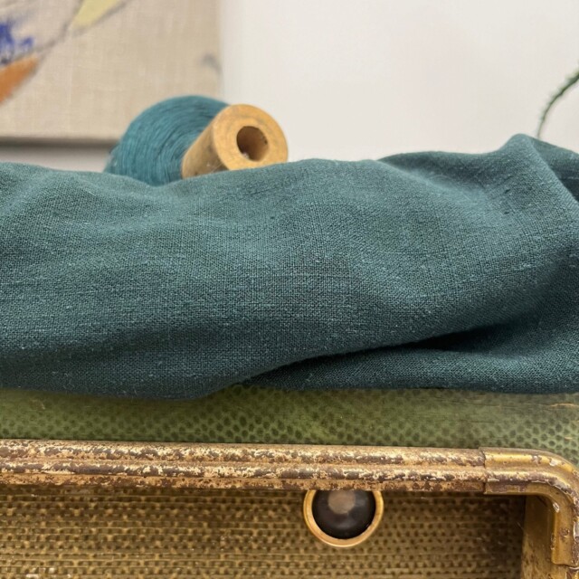 Quintessence - Ceinture Anita  - viscose/lin vert colvert (assortie à Paco)