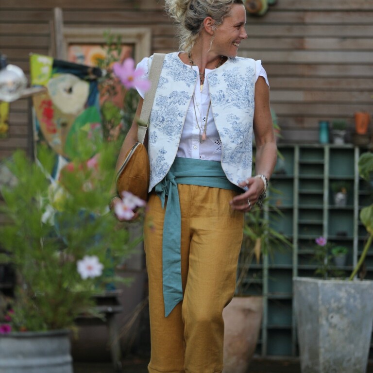 Quintessence - Ceinture Anita - viscose/lin vert d'eau