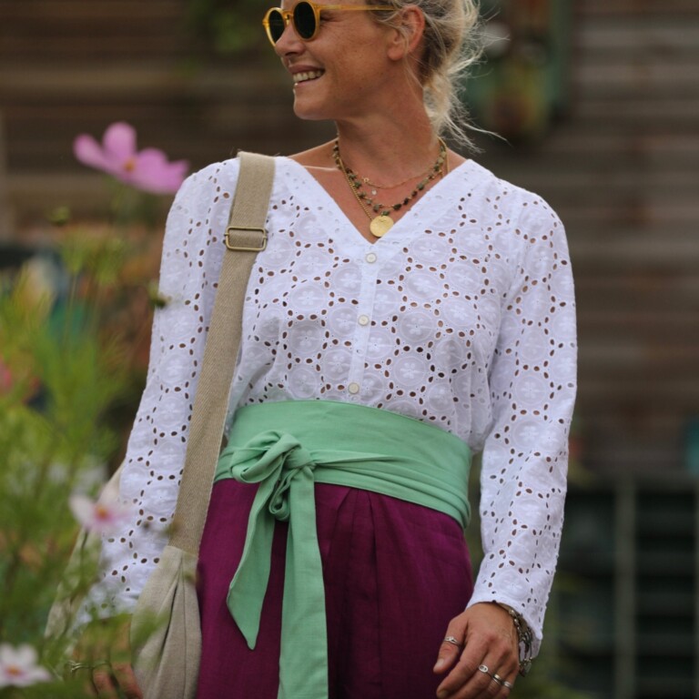 Quintessence - Ceinture Anita  - viscose/lin vert limette