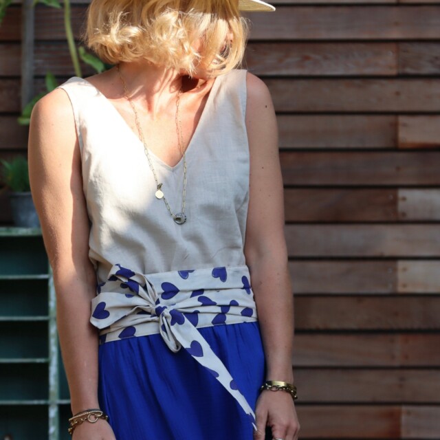 Ceinture Anita – Voile de coton coeur par la marque Quintessence Quintessence - Ceinture Anita – Voile de coton coeur