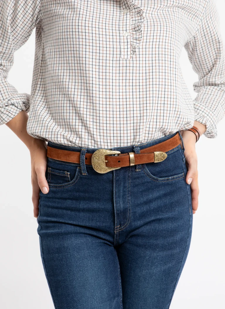 Daguet - Ceinture Alison - Velours marron
