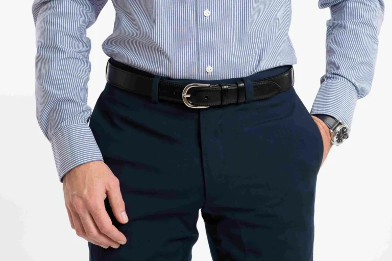 Daguet - Ceinture Achille - Cuir lisse noir