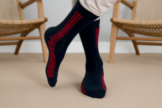 Airplum - Chaussettes marine HARTAN en coton pour homme et femme