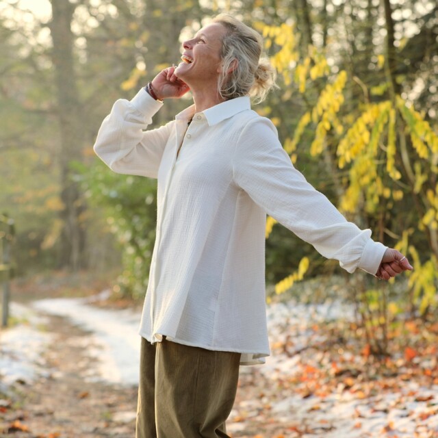 Quintessence - Chemise Caroline - Double gaze de coton ivoire
