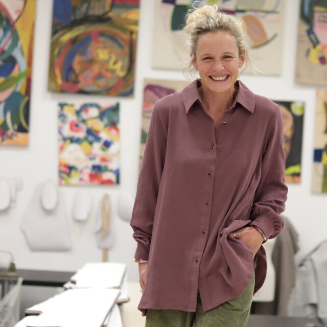 Quintessence - Chemise Caroline - Double gaze de coton parme