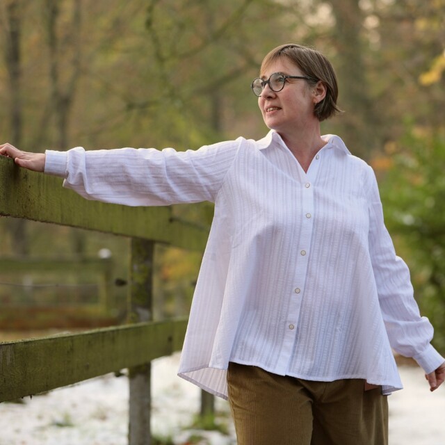 Quintessence - Chemise Caroline - Satin de coton Jardin Épicé