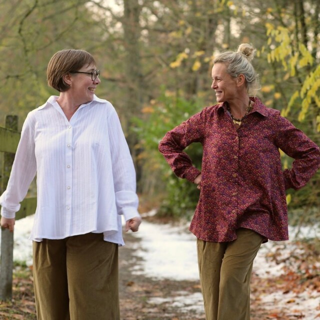 Quintessence - Chemise Caroline - Satin de coton Jardin Épicé