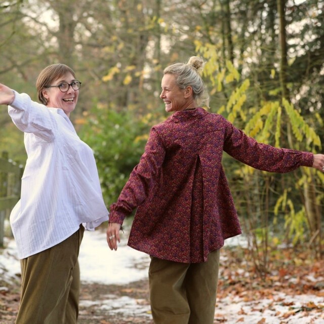 Quintessence - Chemise Caroline - Satin de coton Jardin Épicé