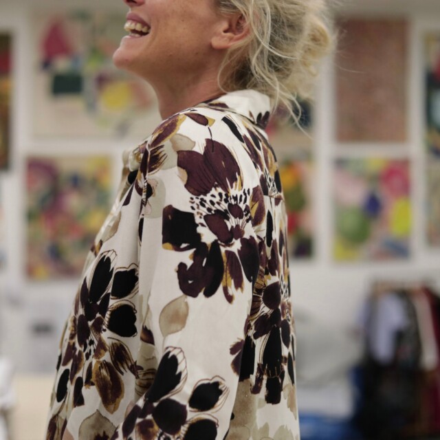 Quintessence - Chemise Caroline - Viscose Fleurs de Moka