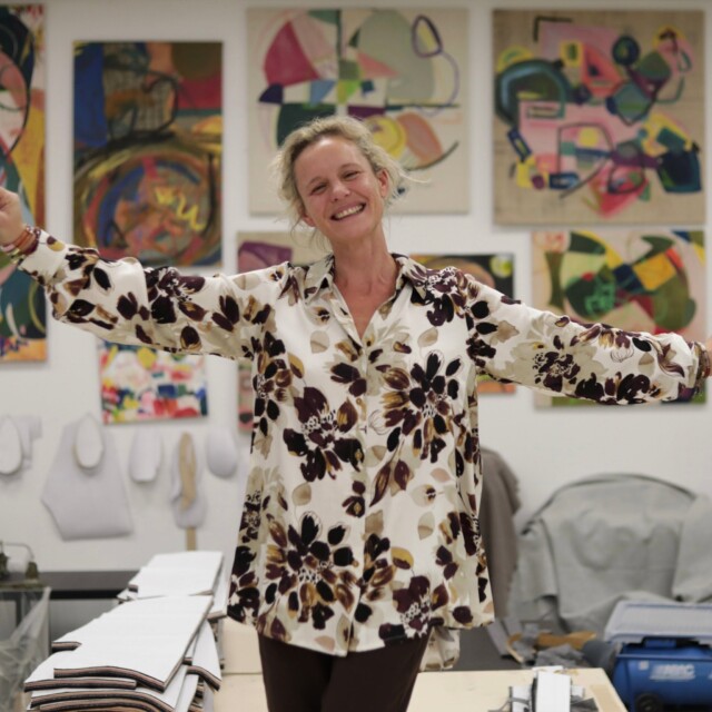 Quintessence - Chemise Caroline - Viscose Fleurs de Moka