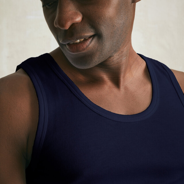 Lemahieu - Débardeur Marcel en Coton BIO - Bleu Minuit - Homme