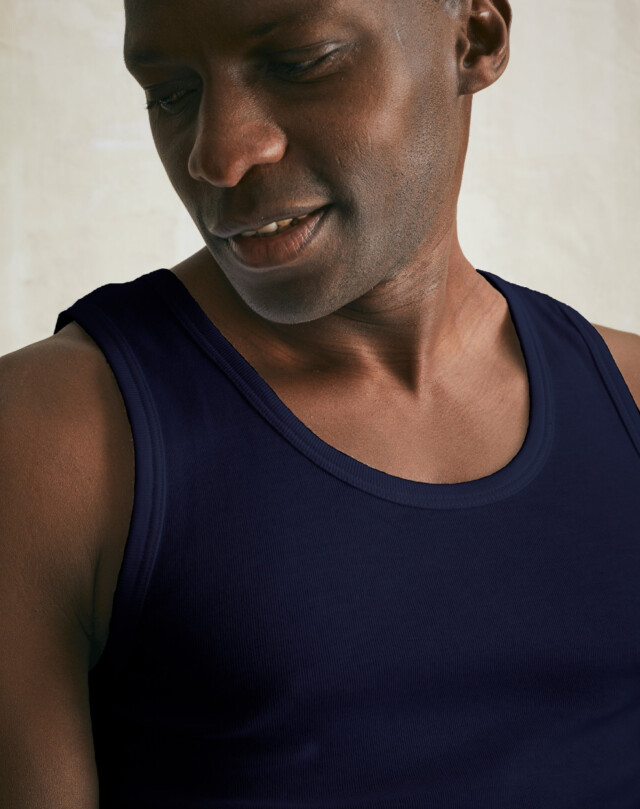 Lemahieu - Débardeur Marcel en Coton BIO - Bleu Minuit - Homme