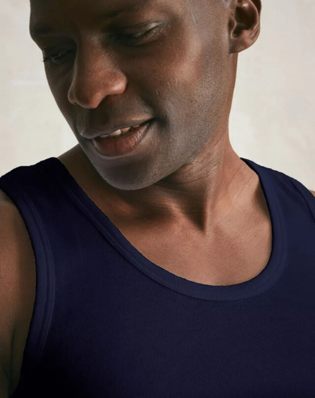 Lemahieu - Débardeur Marcel en Coton BIO - Bleu Minuit - Homme