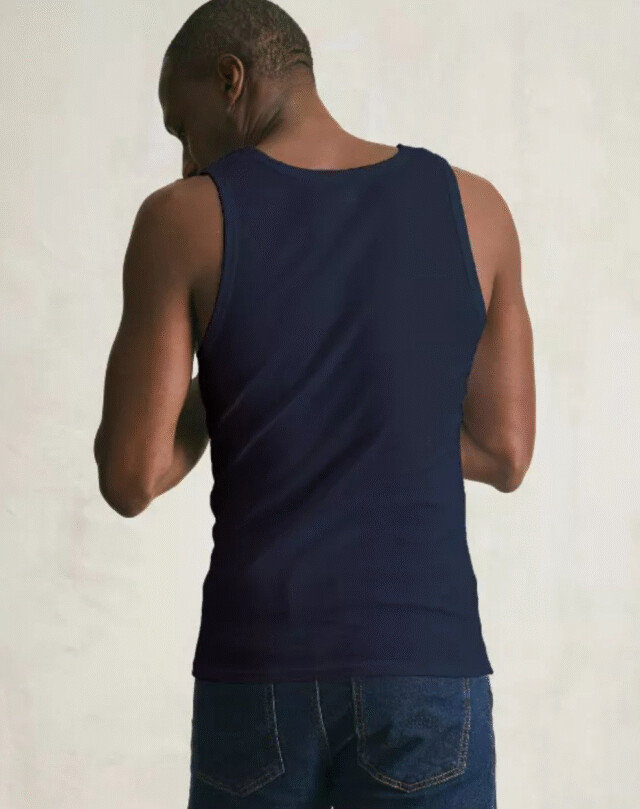 Lemahieu - Débardeur Marcel en Coton BIO - Bleu Minuit - Homme