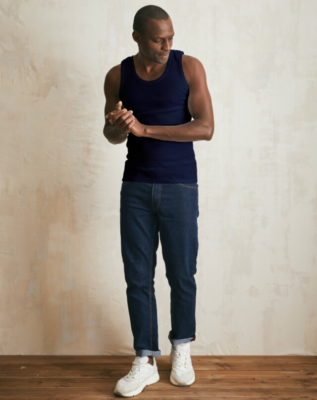 Lemahieu - Débardeur Marcel en Coton BIO - Bleu Minuit - Homme