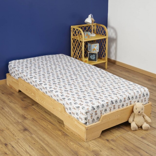 Atelier Morphée - Drap housse Animaux Hiver blanc