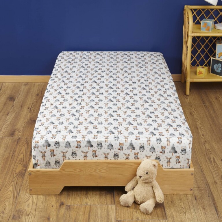 Atelier Morphée - Drap housse Animaux Hiver blanc