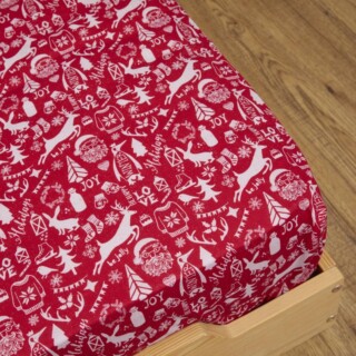 L’Atelier de Morphée - Drap housse Noël Rouge