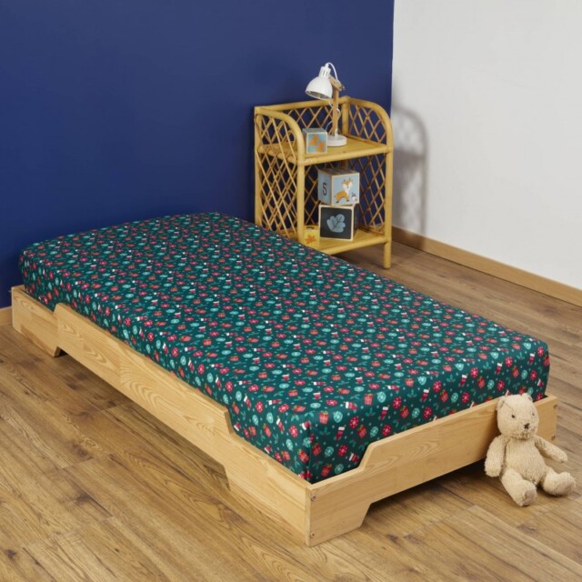 Atelier Morphée - Drap housse Noël Vert
