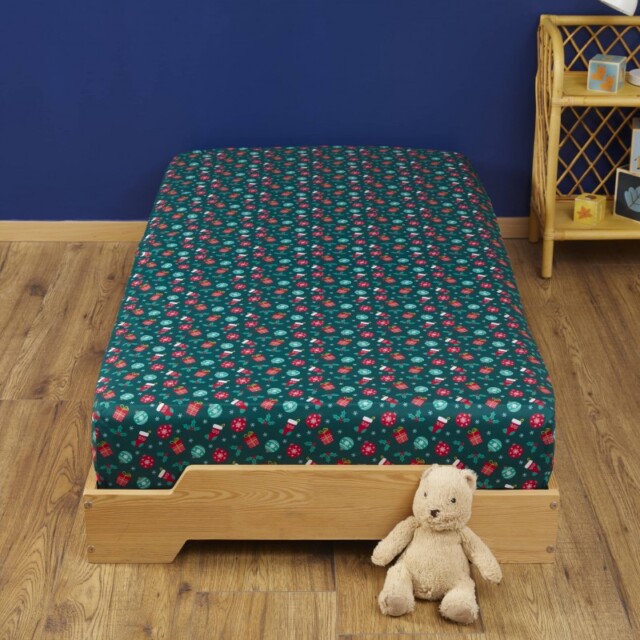 Atelier Morphée - Drap housse Noël Vert