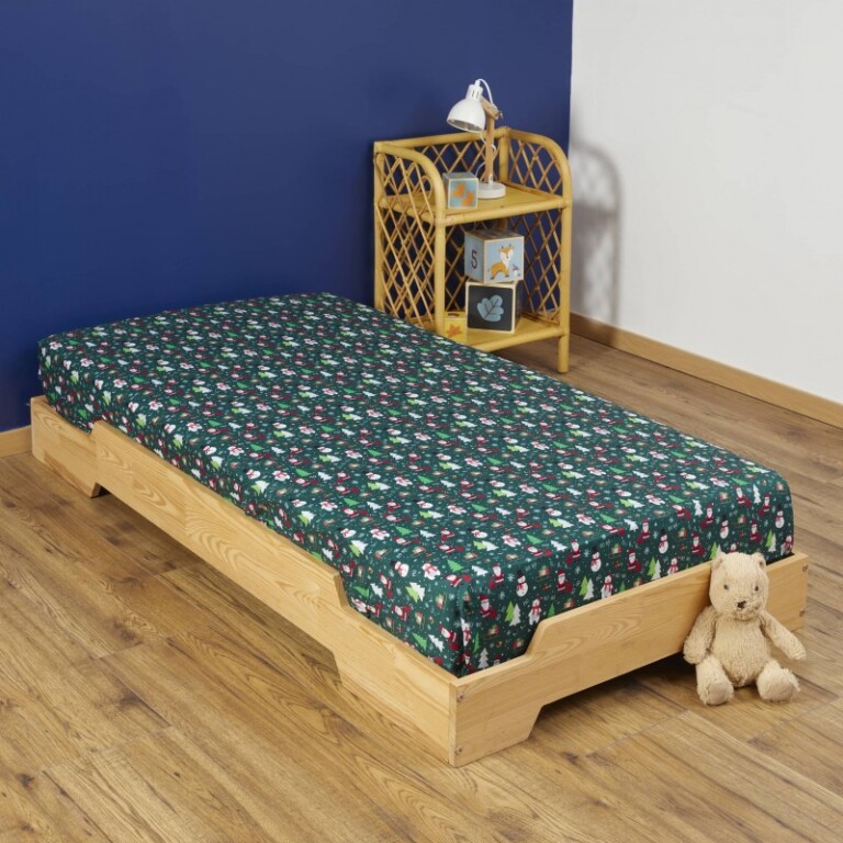 Atelier Morphée - Drap housse Noël Vert Santa