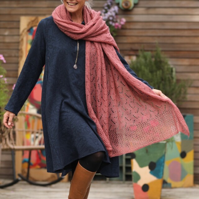 Quintessence - Écharpe Léonie rose boisé