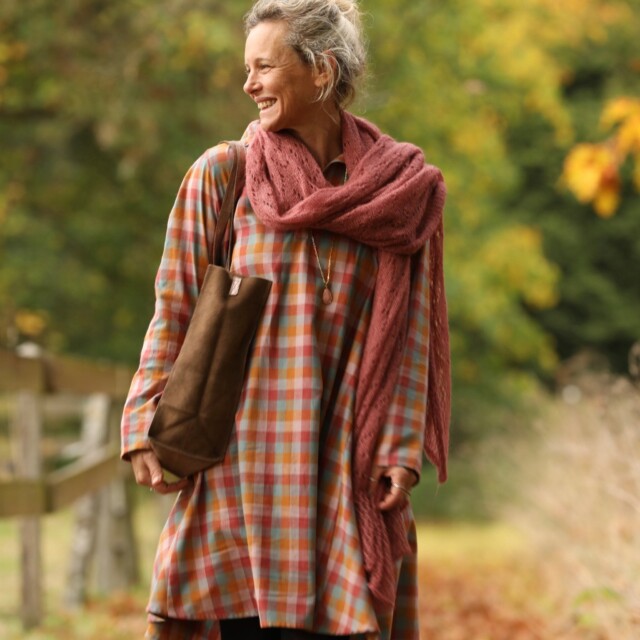 Quintessence - Écharpe Léonie rose boisé