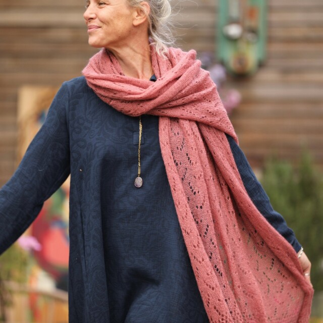 Quintessence - Écharpe Léonie rose boisé