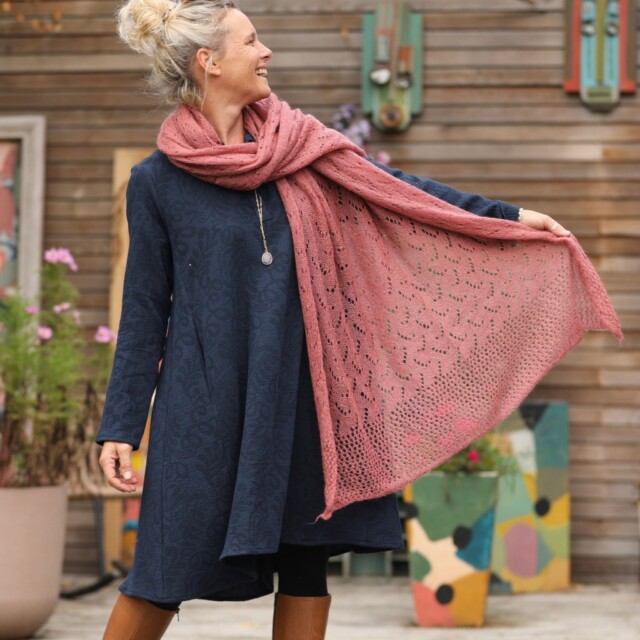 Quintessence - Écharpe Léonie rose boisé