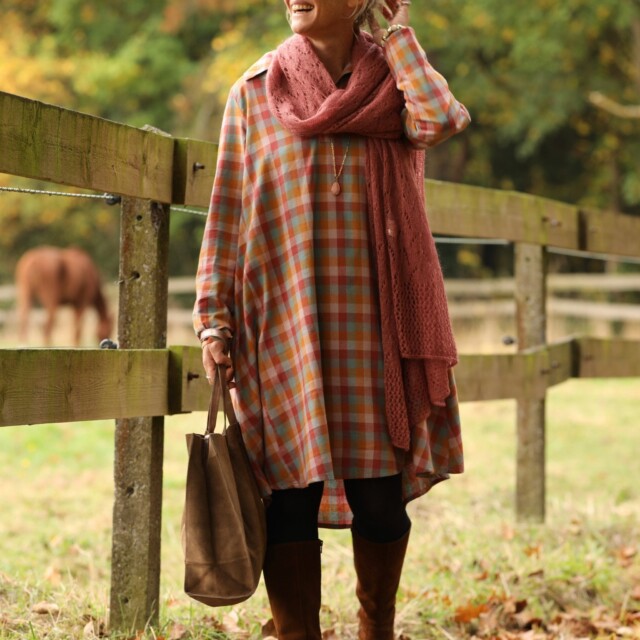 Quintessence - Écharpe Léonie rose boisé