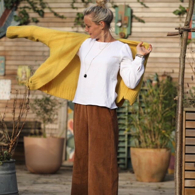 Quintessence - Gilet Augustine ocre