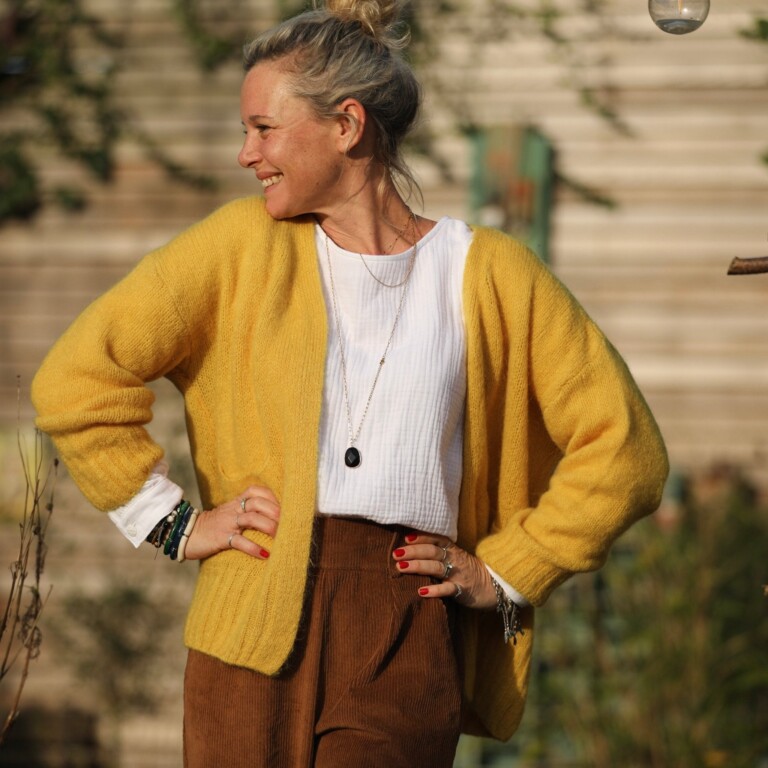 Quintessence - Gilet Augustine ocre