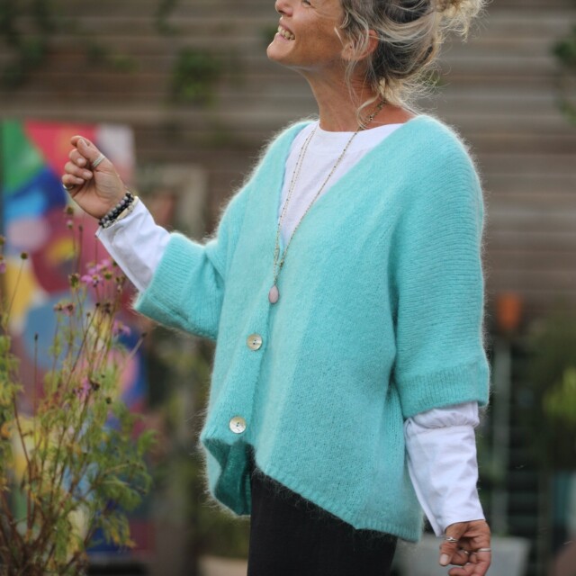 Quintessence - Gilet Hana Turquoise