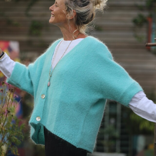 Quintessence - Gilet Hana Turquoise