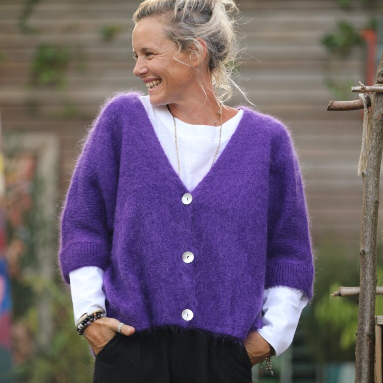 Quintessence - Gilet Hana Violette