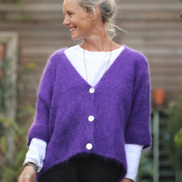 Quintessence - Gilet Hana Violette