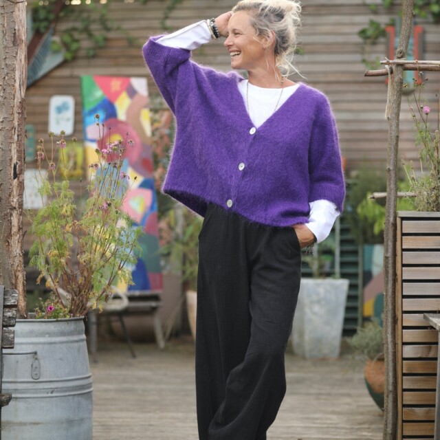 Quintessence - Gilet Hana Violette