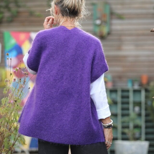 Quintessence - Gilet Mireille violette