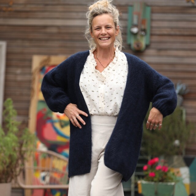 Quintessence - Gilet Prisca Bleu marine