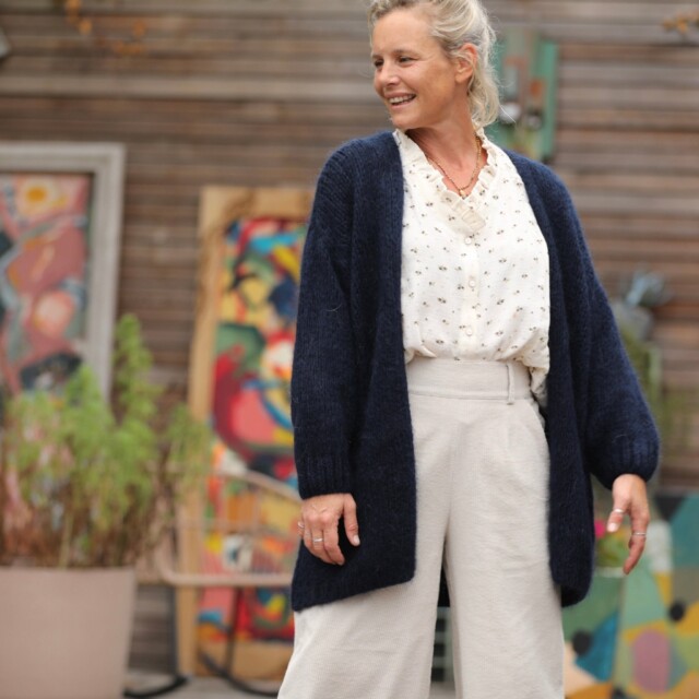 Quintessence - Gilet Prisca Bleu marine