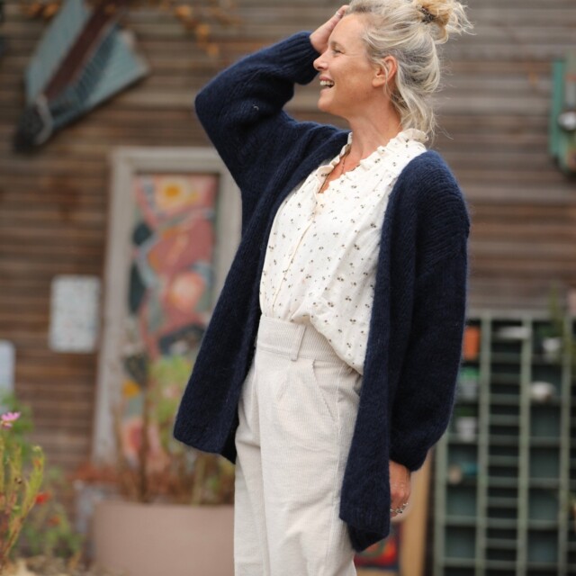 Quintessence - Gilet Prisca Bleu marine