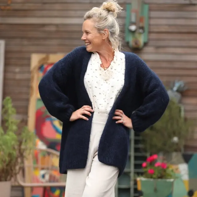 Quintessence - Gilet Prisca Bleu marine