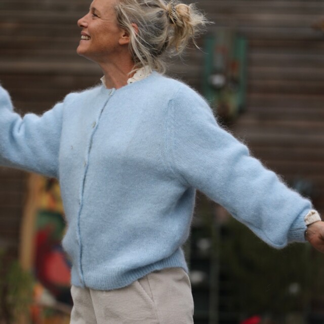 Quintessence - Gilet Sélène - Bleu ciel