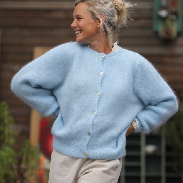 Quintessence - Gilet Sélène - Bleu ciel