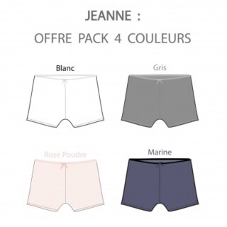 Shorty JEANNE – PACK 4 COLORIS par la marque Matins d’avril Matins d’avril - Shorty JEANNE – PACK 4 COLORIS